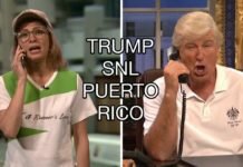 SNL Trump’s Response To Puerto Rico, Season Premiere 2017, Alec Baldwin: “We have to take care of America first.”