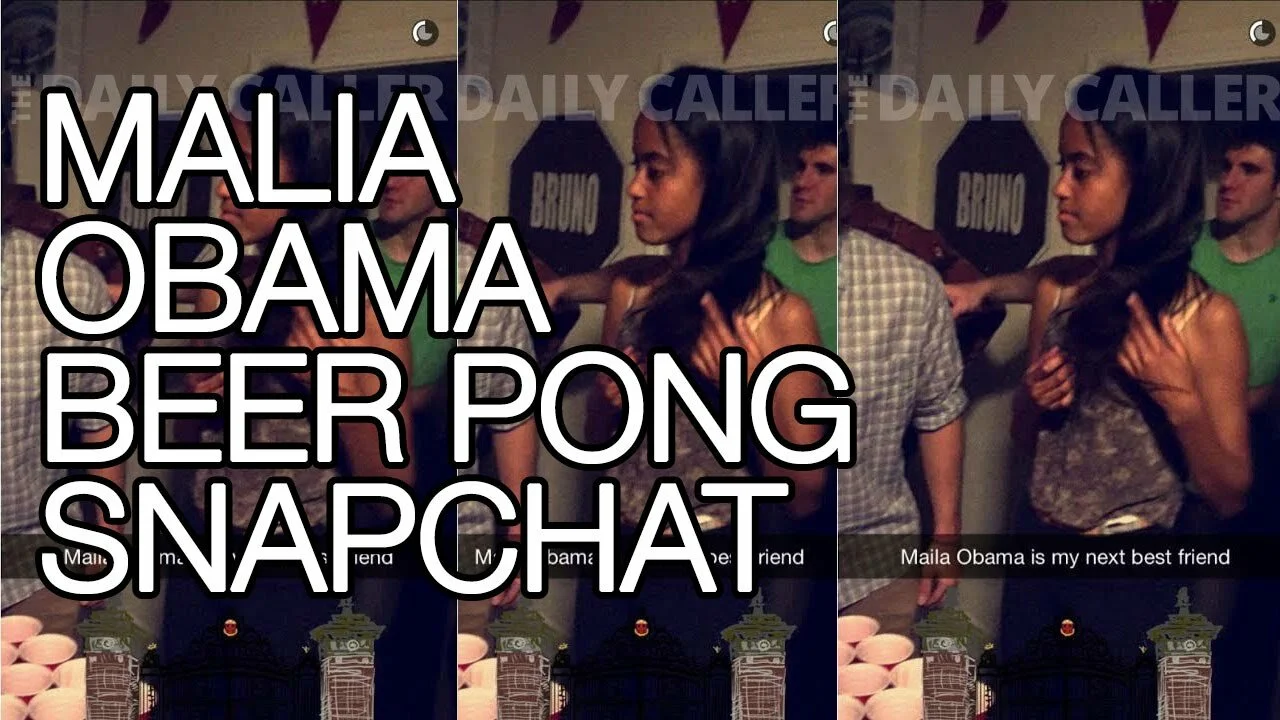 Malia Obama Snapchat Beer Pong: Brown party and students freak out