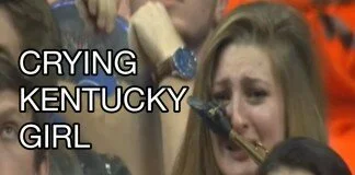 March Madness Indiana vs Kentucky Basketball Highlights: Crying Kentucky Saxophone Girl at NCAA 2016