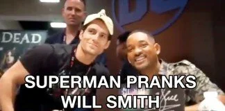 Justice League’s Superman Henry Cavill Pranks Suicide Squad’s Will Smith at San Diego’s Comic-Con in Disguise