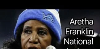 Aretha Franklin National Anthem Thanksgiving Football, The Detroit Lions and The Vikings