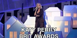 2017 BRITS Awards Katy Perry Performance “Chained to the Rhythm” ft Skip Marley: House Falls Off Stage, Wears Thong