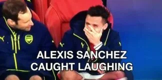Arsenal 1-5 Bayern Munich Champions League: Alexis Sanchez Laughing, Emirates Stadium